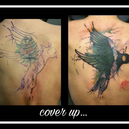 Cover Up Colibri Tattoo